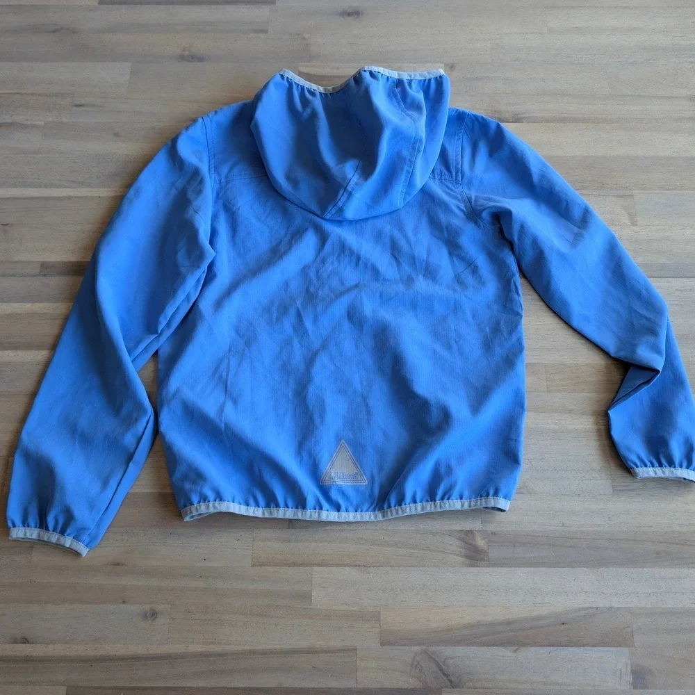 LL Bean Kids Blue Ripstop Hooded Windbreaker Jacket Size S‎ 8